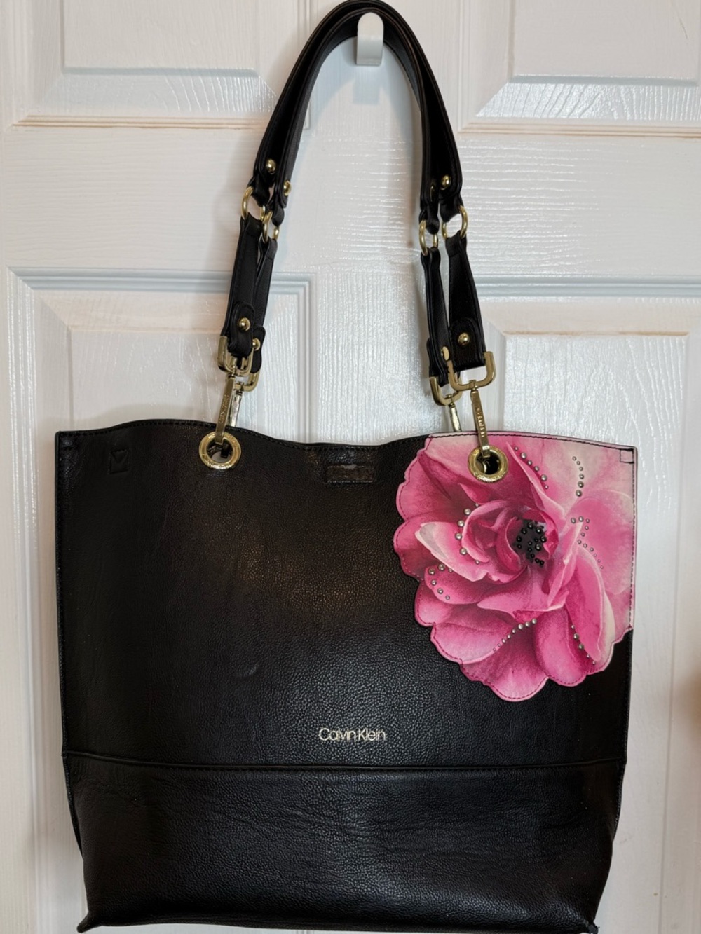 CALVIN KLEIN SONOMA FLORAL TOTE BLACK 2